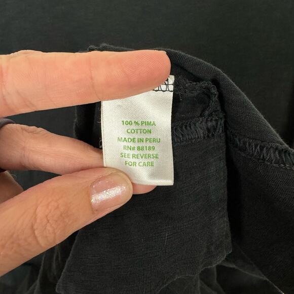 Lilly Pulitzer | Cassie Black Slub Pima Cotton 3/4 Sleeve T-shirt Mini Dress - Picture 8 of 9